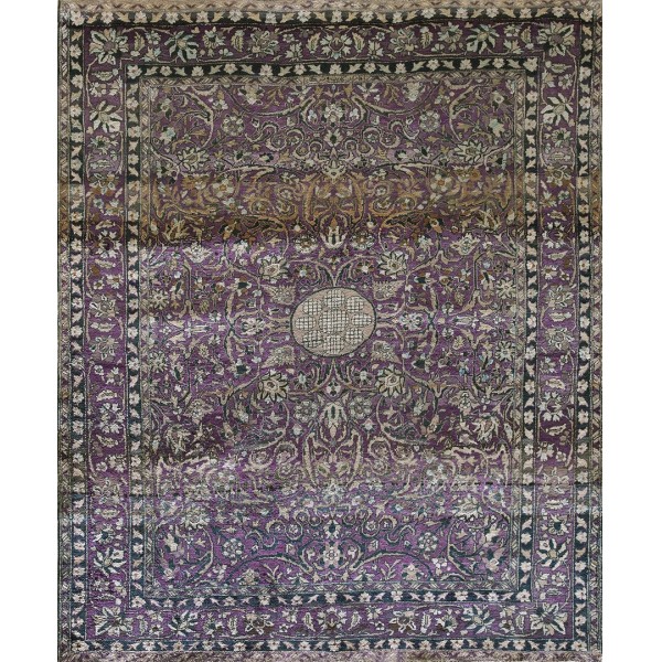 Late 19th Century Persian Silk Kashan by Kazan