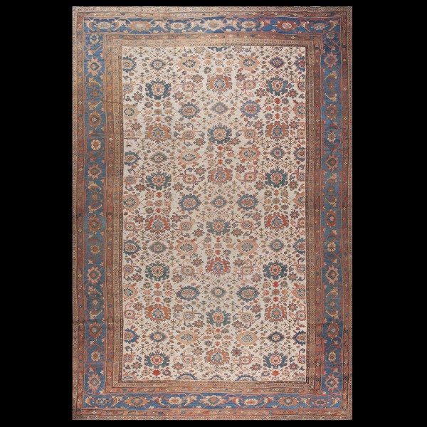 19th Century Persian Sultanabad Carpet with Harshang Design