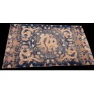 Late 19th Century W. Chinese Ningxia Pillar Dragon Carpet