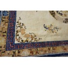 Early 19th Century W. Chinese Ningxia Carpet with Foo Dogs