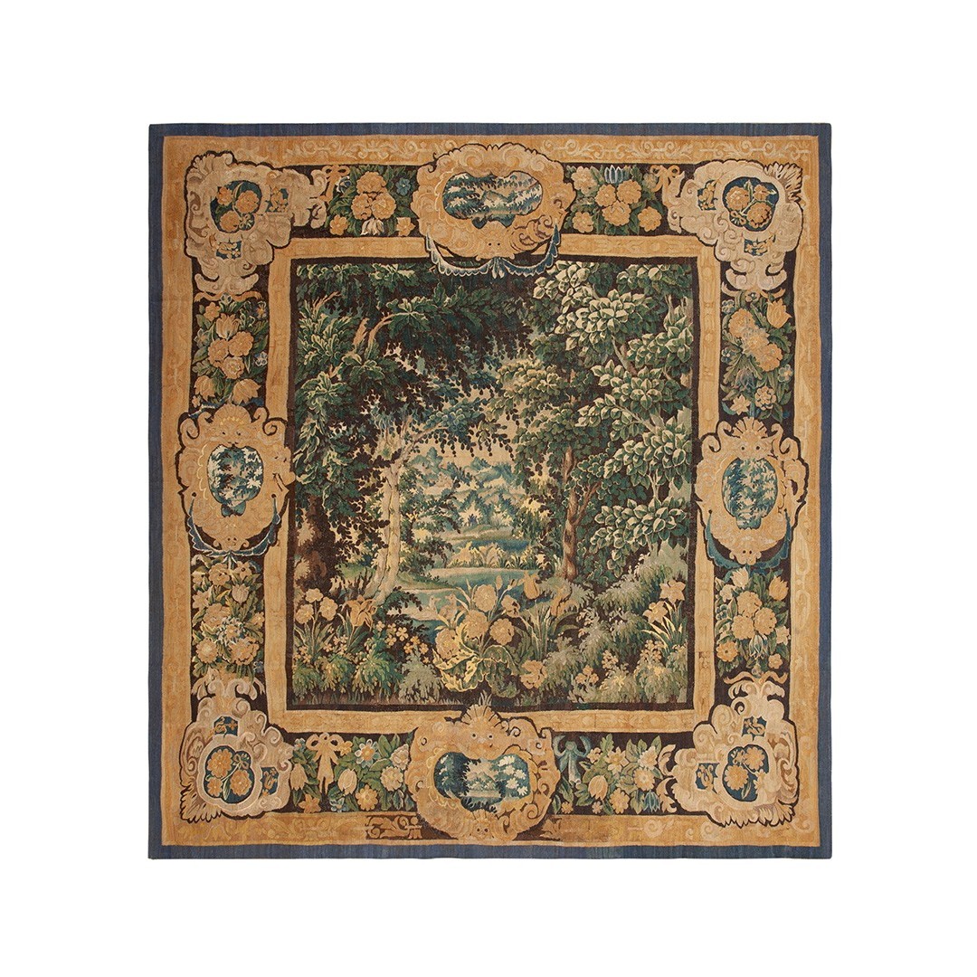 18th Century French Verdure Tapestry Antique Rug Studio