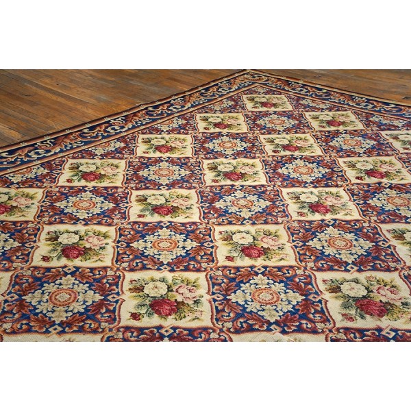 Antique Needlepoint Rug 18510 European 11' 4" x 15' 4" Other