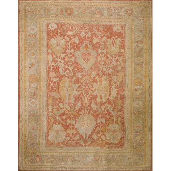 19th Century Turkish Oushak Carpet 