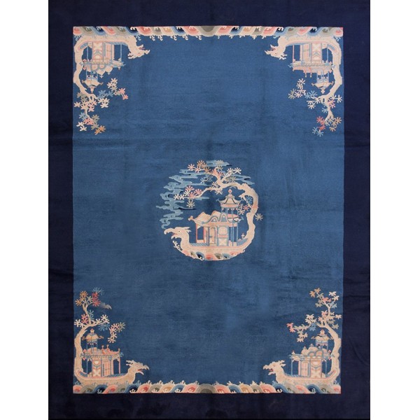 Early 20th Century Chinese Peking Carpet 