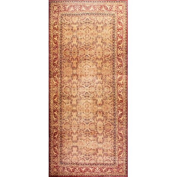 19th Century S.W. Persian Kirman Laver Carpet 