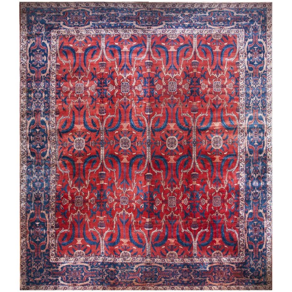 Early 20th Century Indian Lahore Carpet based on Mughal Design