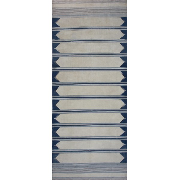 Early 20th Century N. Indian Cotton Dhurrie Carpet 