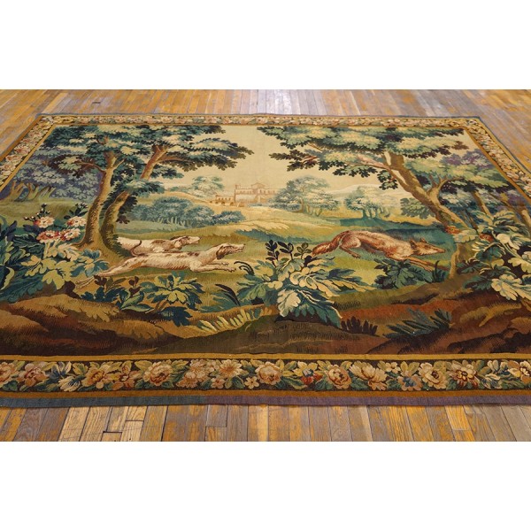 Antique Tapestry Rug - 40-1731 | European | 7' 4