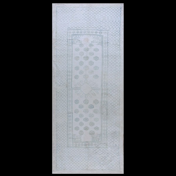 Late 19th Century Indian Cotton Agra Carpet