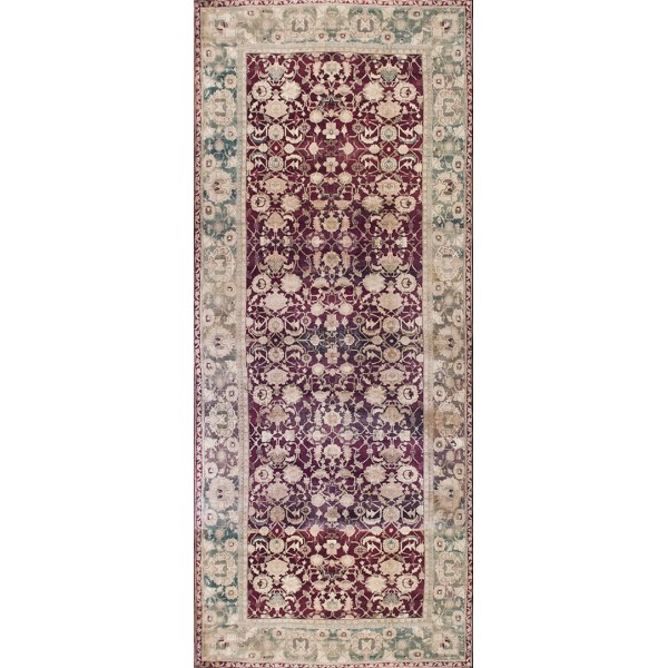 19th Century N. Indian Agra Gallery Carpet