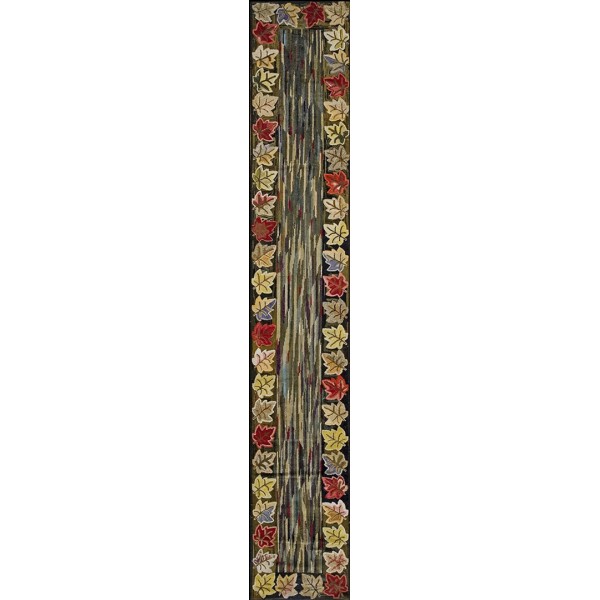 1930s American Hooked Rug Runner 