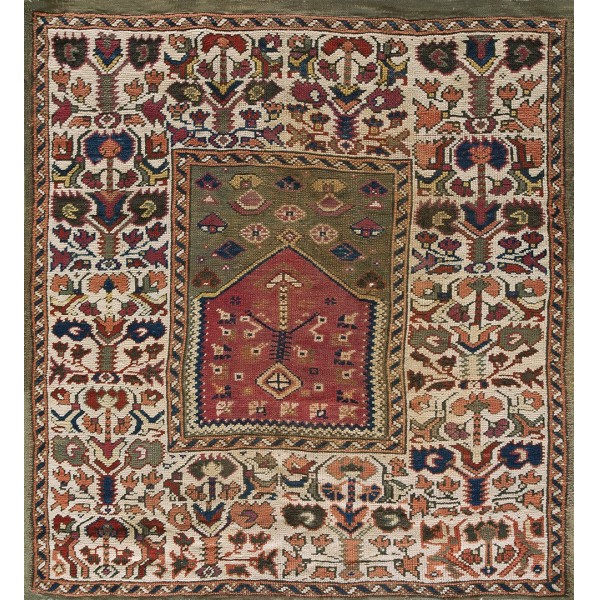 19th Century Turkish Anatolian Bergama Prayer Rug