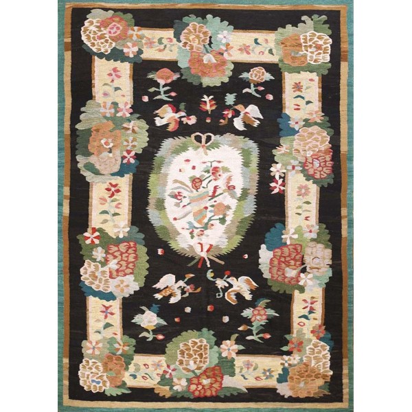 19th Century Besserabian Flat-Weave Carpet 