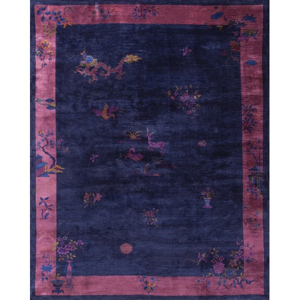 1920s Antique Chinese Art Deco Carpet