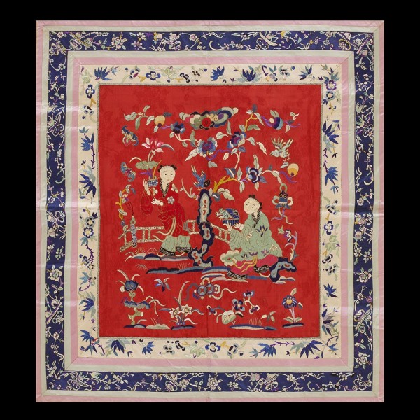 Mid 20th Century Silk Chinese Embroidery