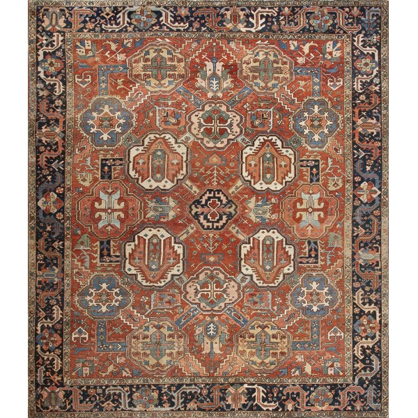 19th Century Antique N.W. Persian Heriz Carpet