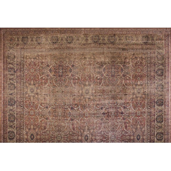 19th Century Persian Krman Laver Carpet 