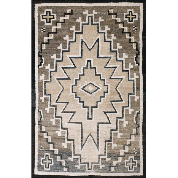 Early 20th Century American Navajo Two Grey Hills Carpet