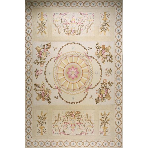 Early 20th Century English Needlepoint Carpet in Adam Design