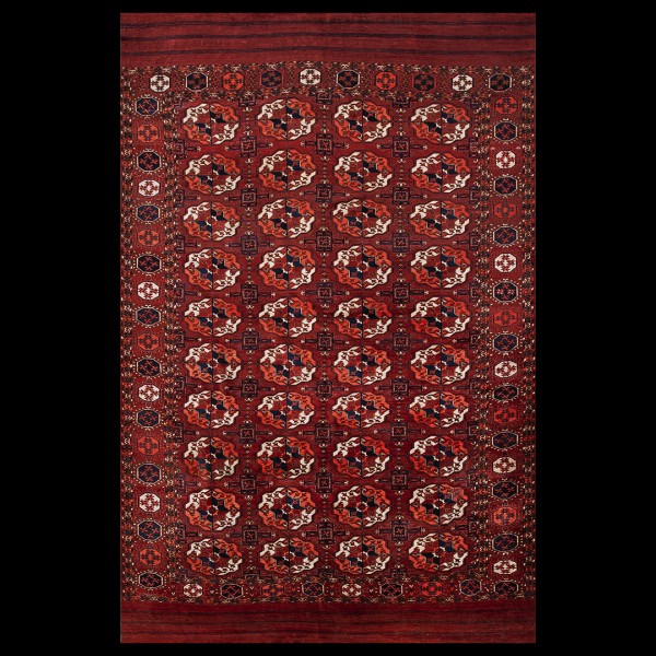 Mid 19th Century Central Asian Tekke Turkmen Carpet