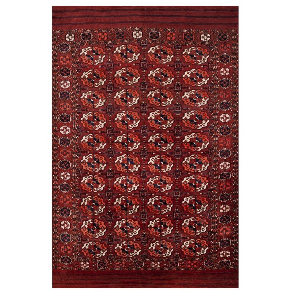 Mid 19th Century Central Asian Tekke Turkmen Carpet