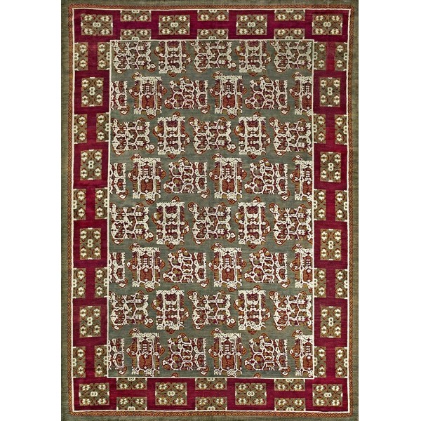 19th Century Ukrainian Pile Carpet