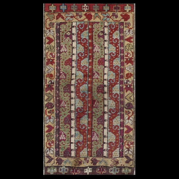 19th Century Turkish Sivas Yastik Rug