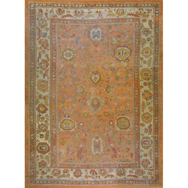 19th Century Turkish Oushak Carpet