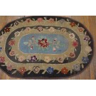 1930s Oval American Hooked Rug