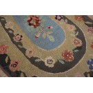 1930s Oval American Hooked Rug