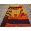 Vintage 1960s Swedish Mid-Century Modern Rya Carpet