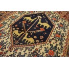 19th Century W. Persian Senneh Carpet with Lions & Camels