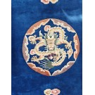 Vintage 1980s Chinese Art Deco Dragon Carpet