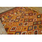 19th Century Afghan Maimana Flat-weave Carpet 