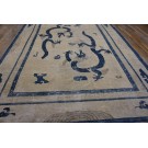 19th Century Chinese Ningxia Dragon Carpet