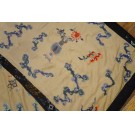 Early 19th Century Silk Chinese Dragon & Clouds Embroidery