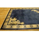 Vintage 1980s Chinese Silk Dragon & Phoenix Carpet