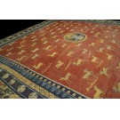 Mid 19th Century Chinese Ningxia Carpet with Hundred Deer Pattern