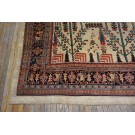 19th Century W. Persian Bijar Carpet with Bid Majnoon Design