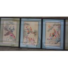 Early 20th Century Set of Silk Embroidery of Peacock & Phoenix