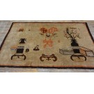 Early 20th Century N. Chinese Baotou Scholars Carpet 