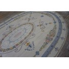 Late 19th Century Oval French Neo Classical Aubusson Carpet