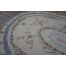 Late 19th Century Oval French Neo Classical Aubusson Carpet