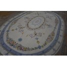 Late 19th Century Oval French Neo Classical Aubusson Carpet