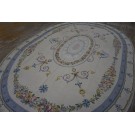 Late 19th Century Oval French Neo Classical Aubusson Carpet