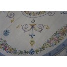 Late 19th Century Oval French Neo Classical Aubusson Carpet