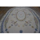 Late 19th Century Oval French Neo Classical Aubusson Carpet
