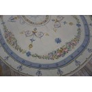 Late 19th Century Oval French Neo Classical Aubusson Carpet