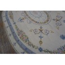 Late 19th Century Oval French Neo Classical Aubusson Carpet