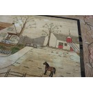 Early 20th Century Scenic American Hooked Rug